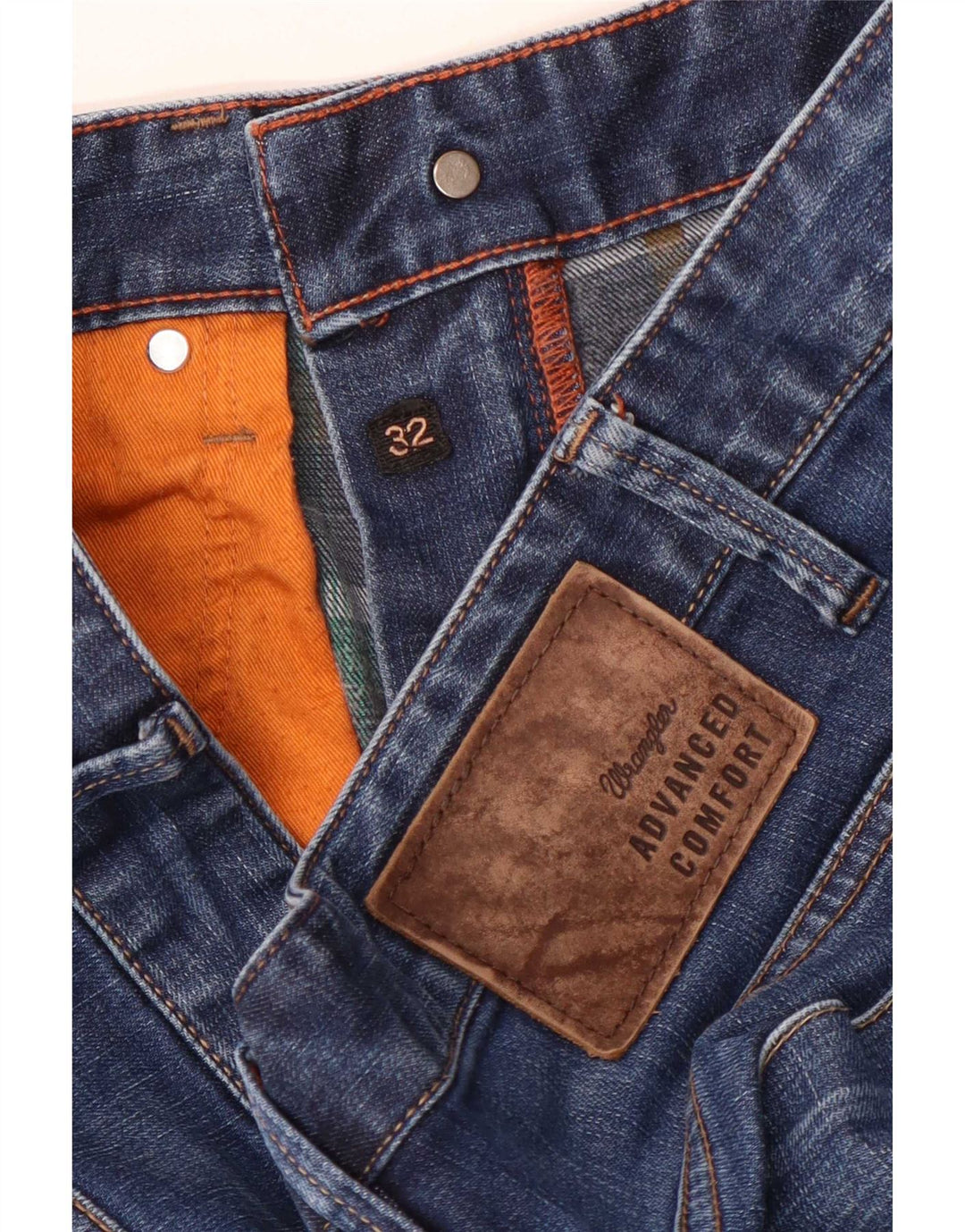 Blugi subțiri Wrangler pentru bărbați W32 L30 albastru