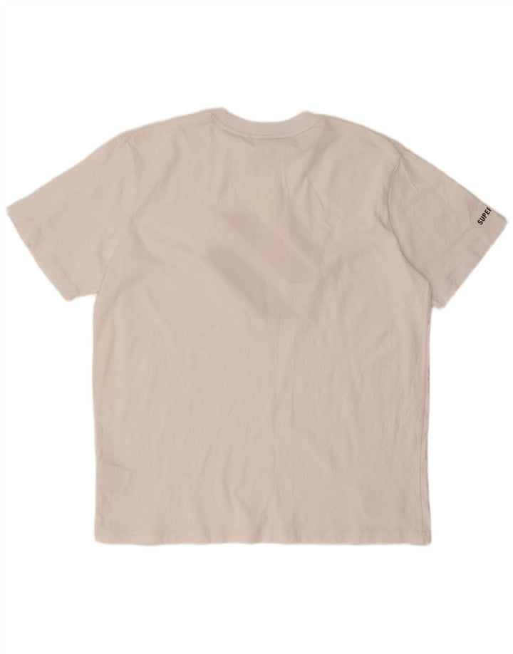 Tricou grafic Superdry pentru bărbați Top mare din bumbac alb