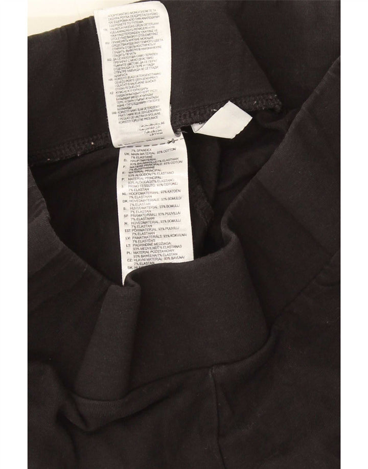 Leggings pentru femei Adidas UK 12, bumbac mediu negru
