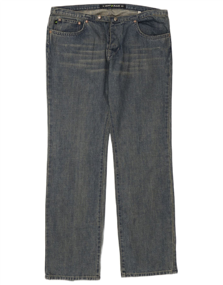 Blugi Dkny Bărbați Drepți W36 L32 Bumbac Albastru