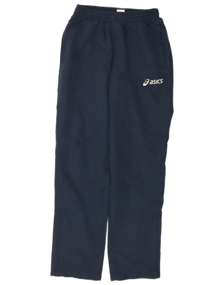 Pantaloni de trening Asics pentru bărbați, poliester mediu bleumarin