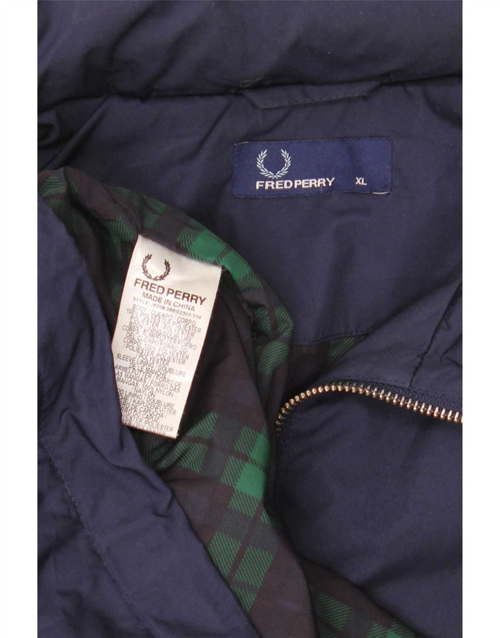 Jachetă de ploaie Fred Perry pentru bărbați UK 42 XL bleumarin poliester