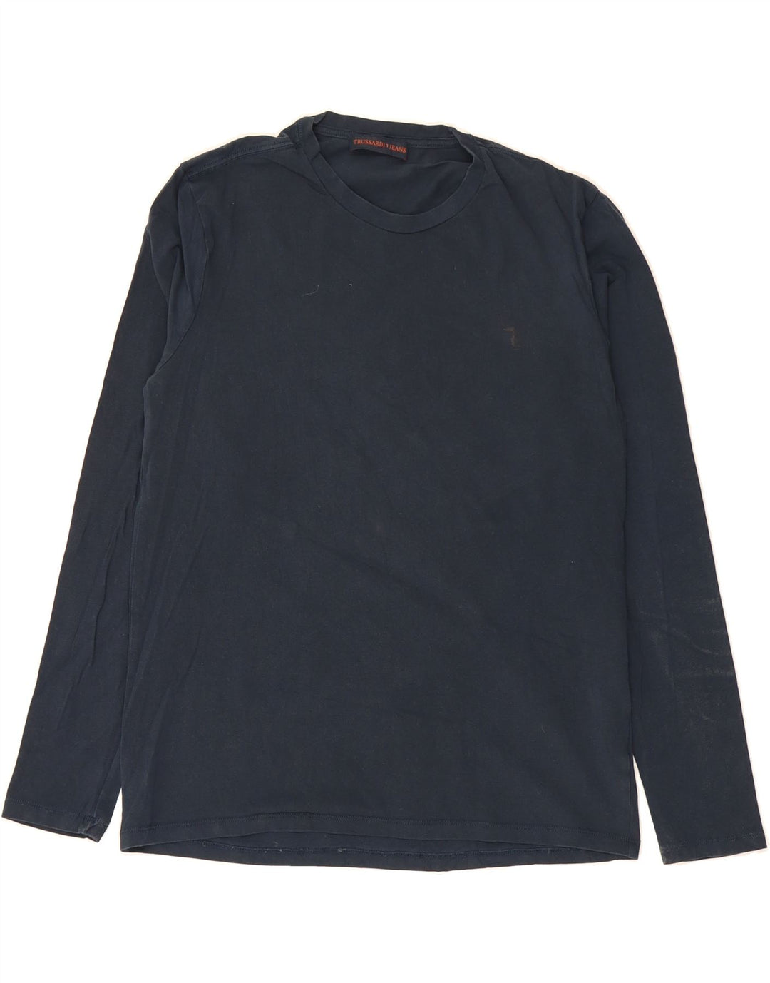 TRUSSARDI Mens Top Long Sleeve XL Navy Blue Cotton Vintage Trussardi and Second-Hand Trussardi from Messina Hembry 