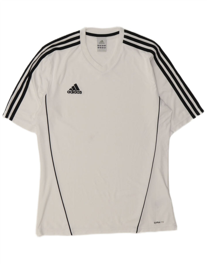 Tricou Adidas Climalite pentru bărbați Top Medium Alb Poliester