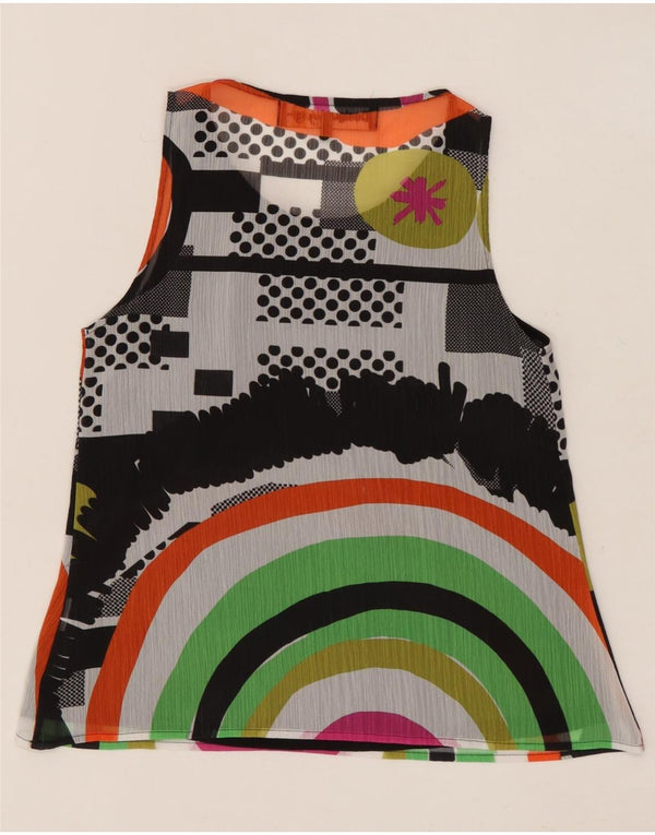 DESIGUAL Bluză cu grafică pentru femei UK 6 XS Multicolor Geometric