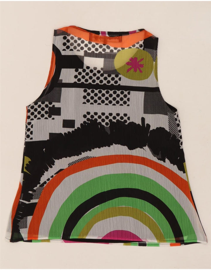 DESIGUAL Bluză cu grafică pentru femei UK 6 XS Multicolor Geometric