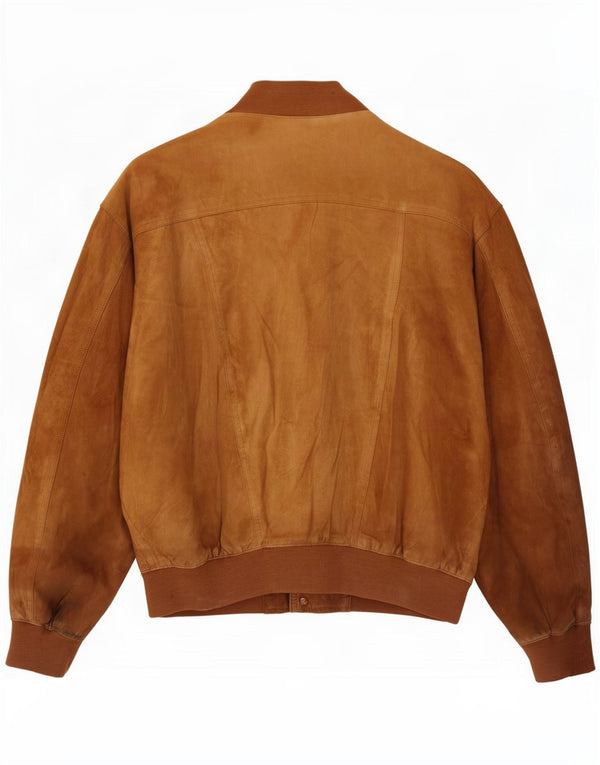 Jachetă Bomber Vintage Bărbați IT 48 Medium Beige Piele