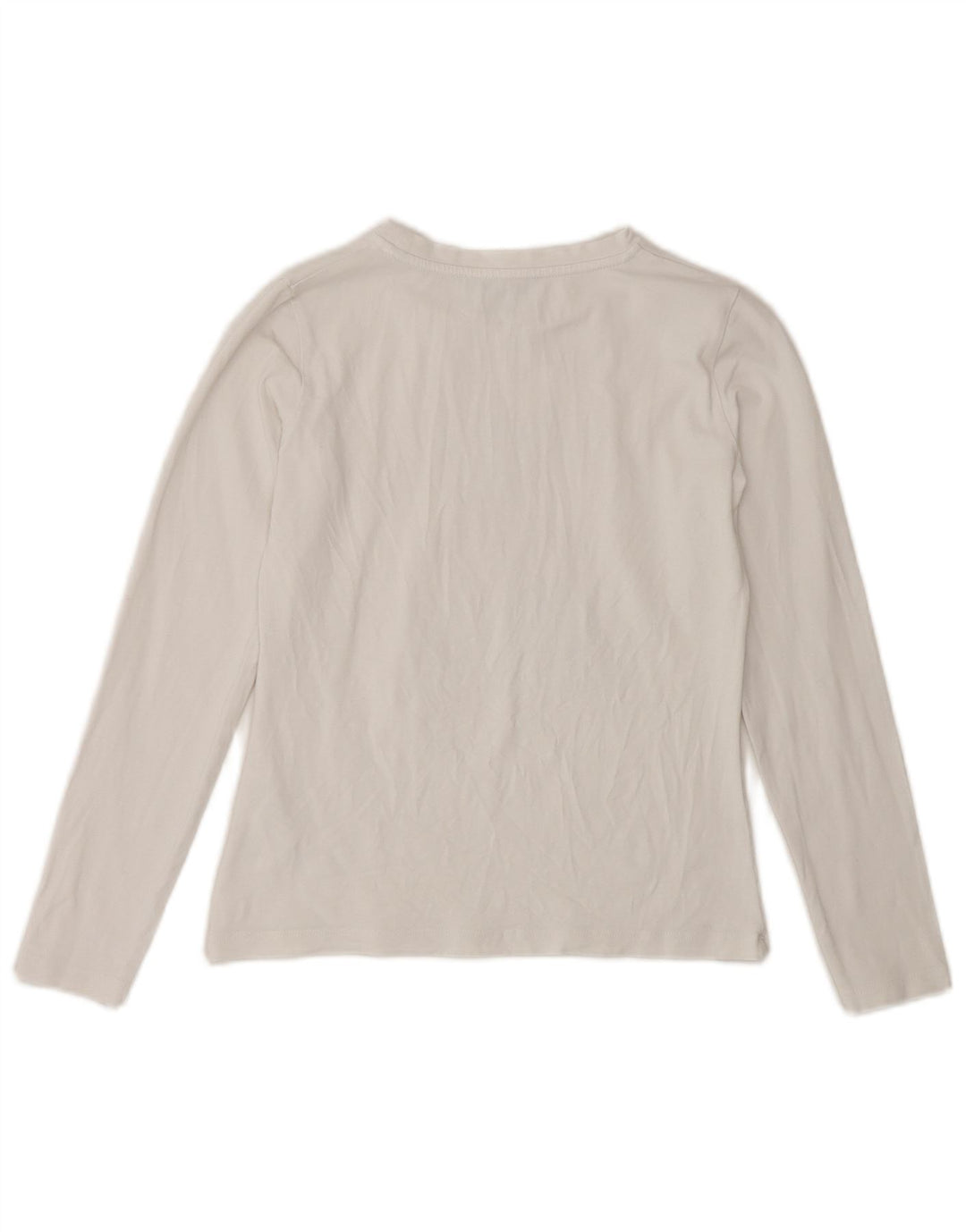 PATRIZIA PEPE Fete Top Grafic Maneca Lunga 7-8 Ani XL Bumbac Alb