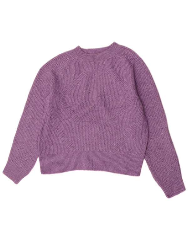 Pulover pentru damă Marks & Spencer crop cu gât de barcă UK 10 mic violet