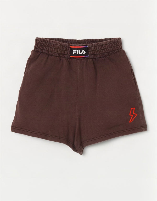 Pantaloni scurti sport Fila pentru femei UK 6 XS burgundy bumbac