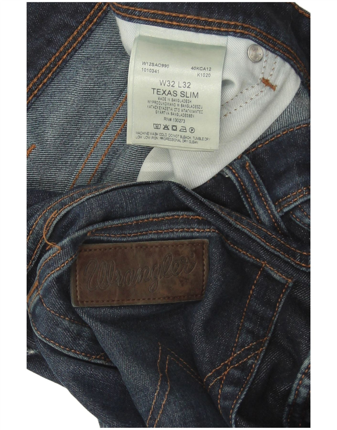 Blugi slim Texas Wrangler pentru bărbați W32 L32 bumbac albastru