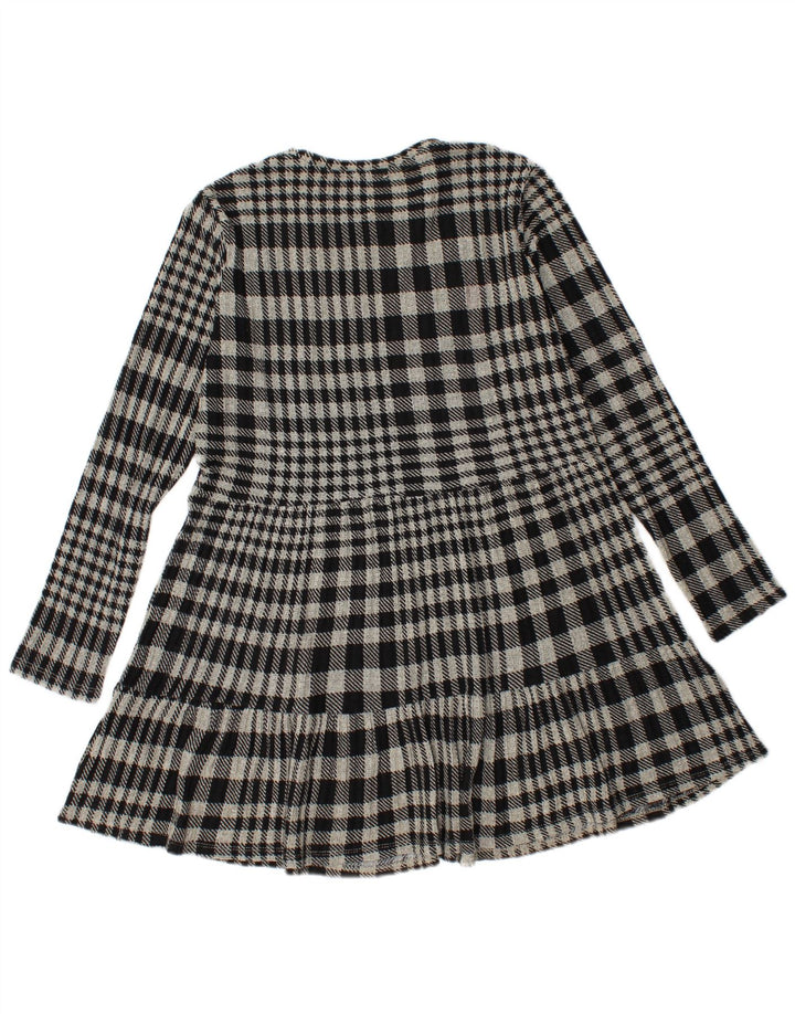 Rochie tricotată pentru femei Zara UK 12, gri mediu, carouri