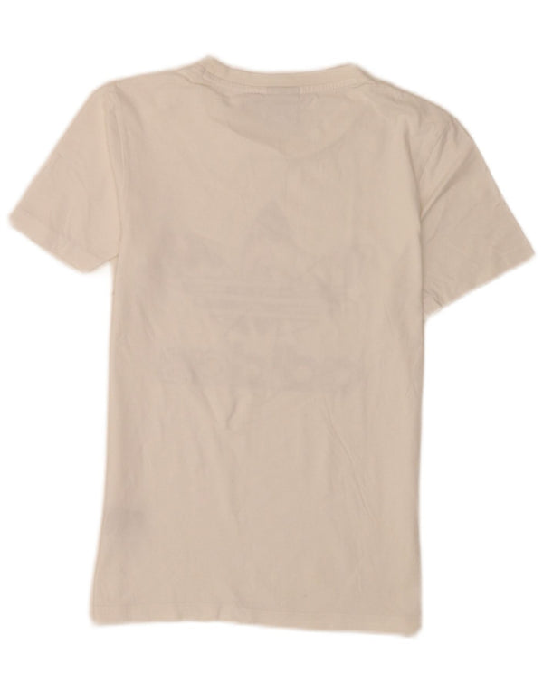 Tricou grafic Adidas pentru femei Top UK 6 XS Bumbac alb