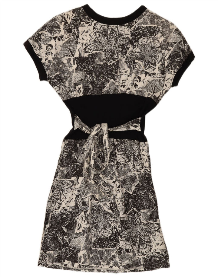 Rochie A-Line Vintage pentru femei UK 12 Medium Gri Floral