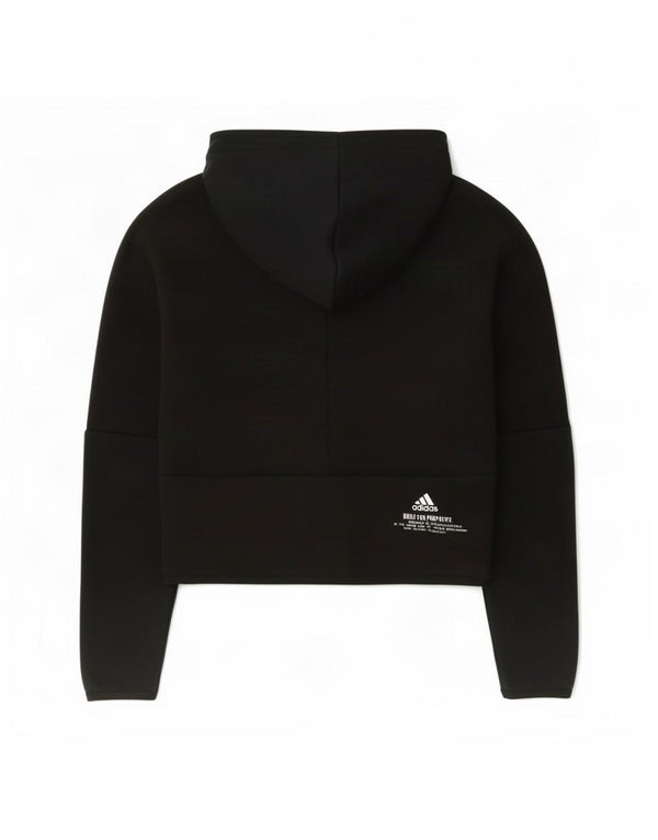 Pulover Adidas pentru băieți, cu fermoar, 11-12 ani, bumbac negru