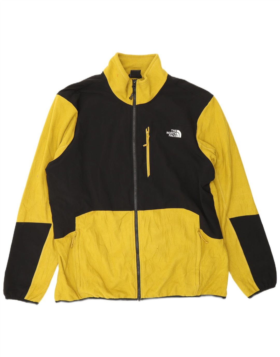 Jachetă polară pentru bărbați THE NORTH FACE UK 44 2XL Galben poliester color bloc