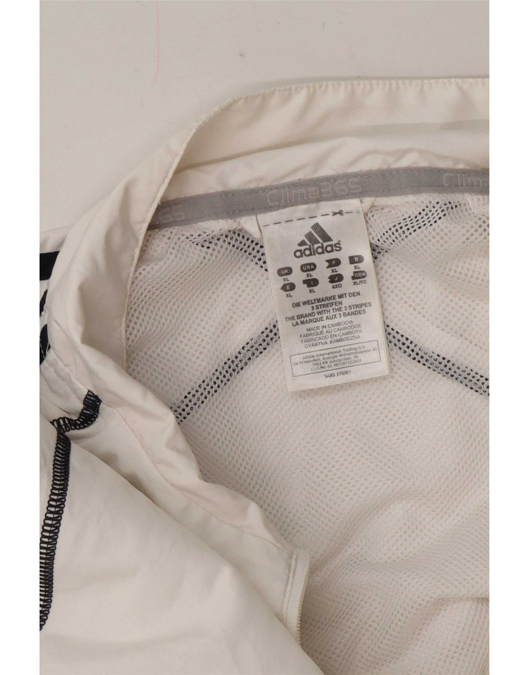 Jachetă de trening pentru bărbați Adidas, XL, poliester alb