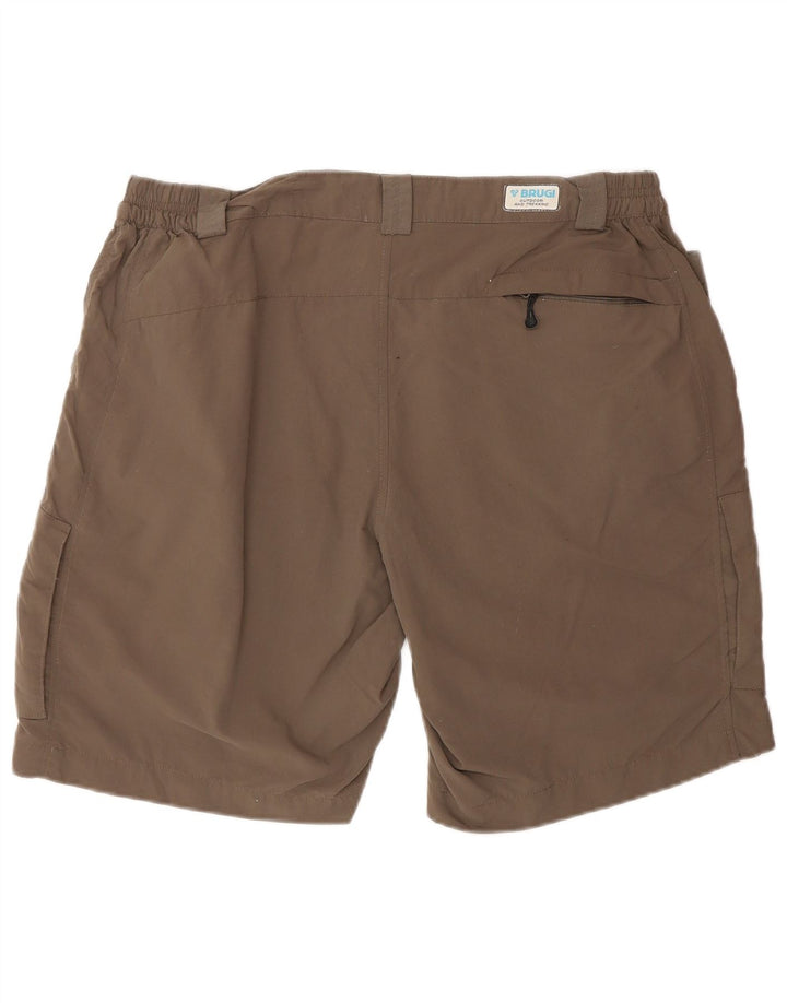 BRUGI Mens Cargo Shorts W36 Large Brown Polyester