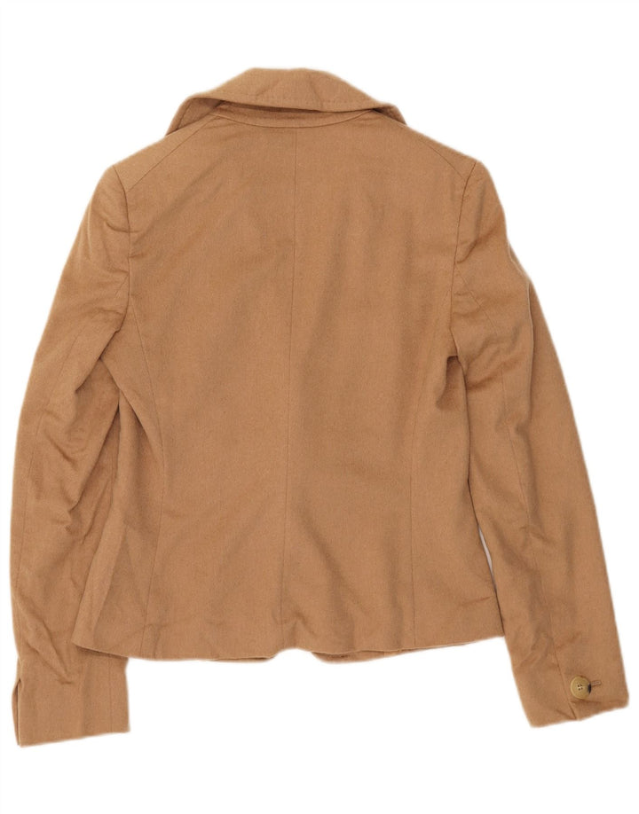 Jachetă Blazer Femei Max Mara 1 Buton UK 8 Mic Bej Păr Camel