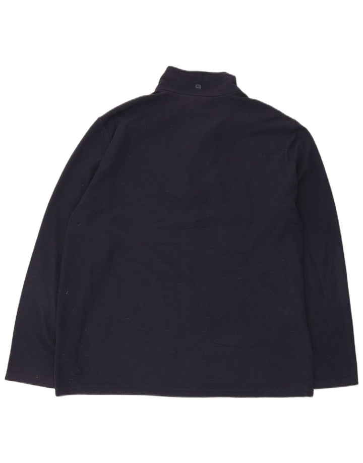 MOUNTAIN WAREHOUSE Pulover pentru bărbați, cu fermoar și gât, din lână, XL, poliester bleumarin