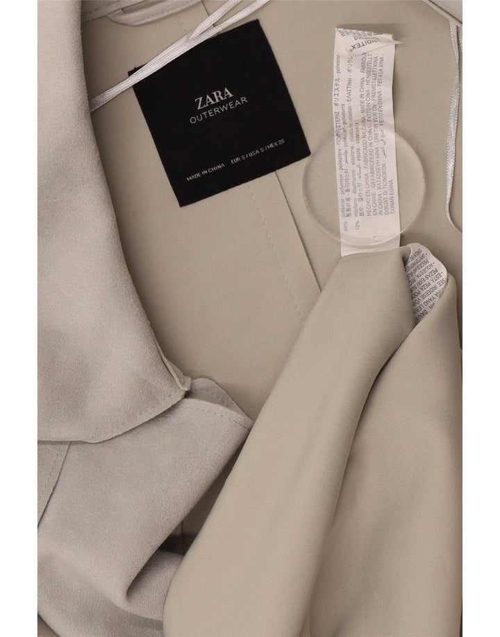 Trench pentru damă Zara UK 10 Poliester gri mic
