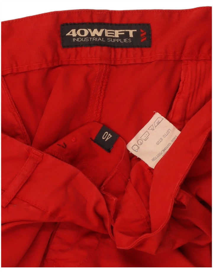 Pantaloni scurți cargo pentru bărbați 40Weft W40 XL bumbac roșu