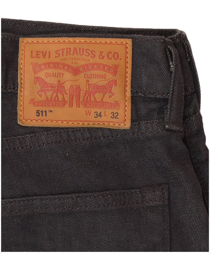 Blugi Levi's 511 Slim pentru bărbați W34 L32 bumbac gri