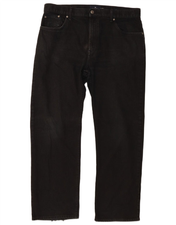 Blugi drepti pentru bărbați Marks & Spencer Blue Harbour W36 L29 bumbac negru