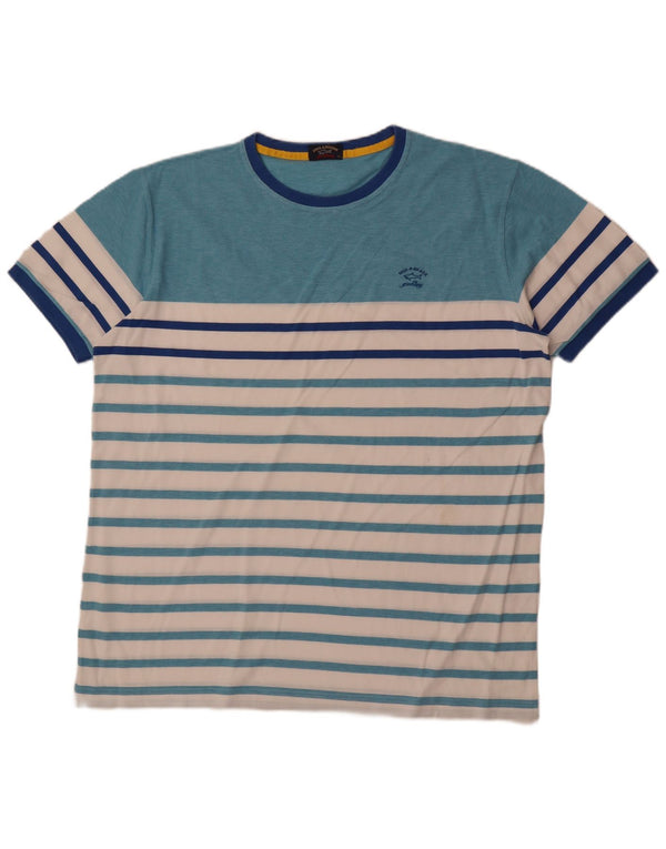 Tricou pentru iahting pentru bărbați Paul & Shark Top 2XL, albastru, bumbac color bloc