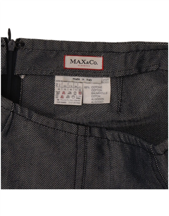 Max & Co. Fusta plisată pentru femei UK 12 Medium W30 Bumbac bleumarin