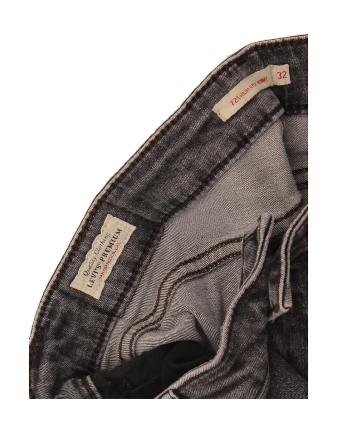 Blugi skinny cu talie mare 721 Levi's pentru femei W32 L30 gri