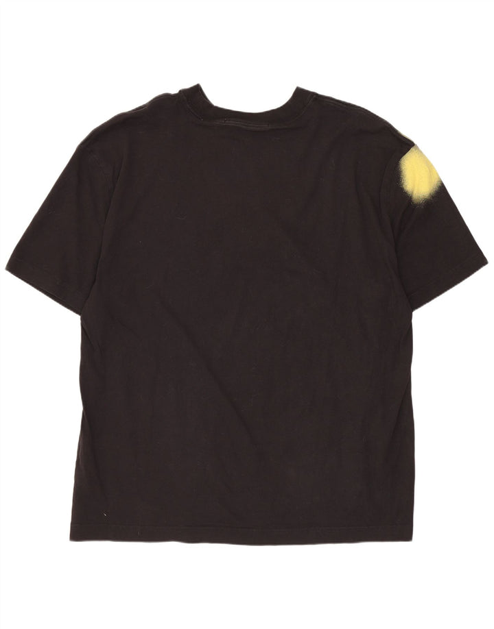 CALVIN KLEIN JEANS Tricou pentru bărbați Top mare, negru, bumbac cu vopsea