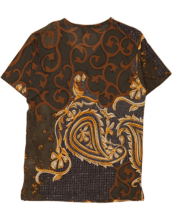 BLUE EAGLE Womens Graphic T-Shirt Top UK 14 Medium Multicoloured Paisley Vintage Blue Eagle and Second-Hand Blue Eagle from Messina Hembry 