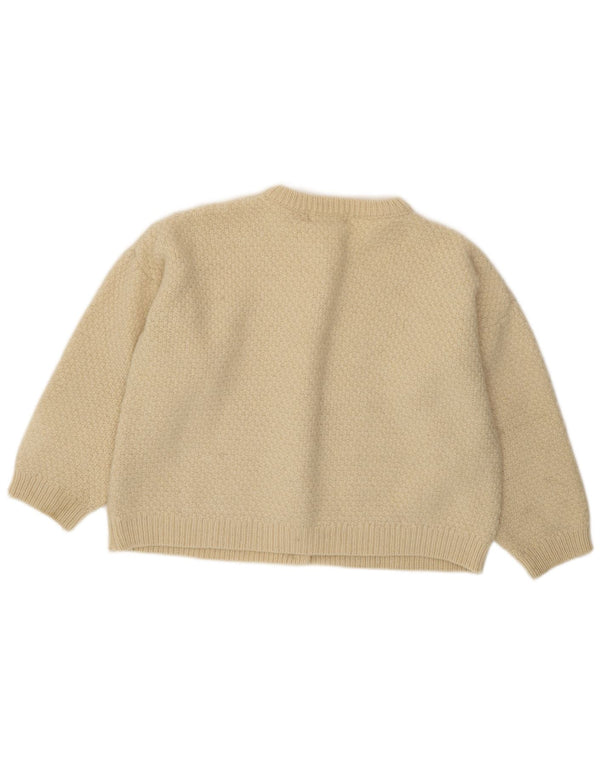 HIGHLAND HOME INDUSTRIES Pulover cardigan crop pentru femei UK 16 Large Beige