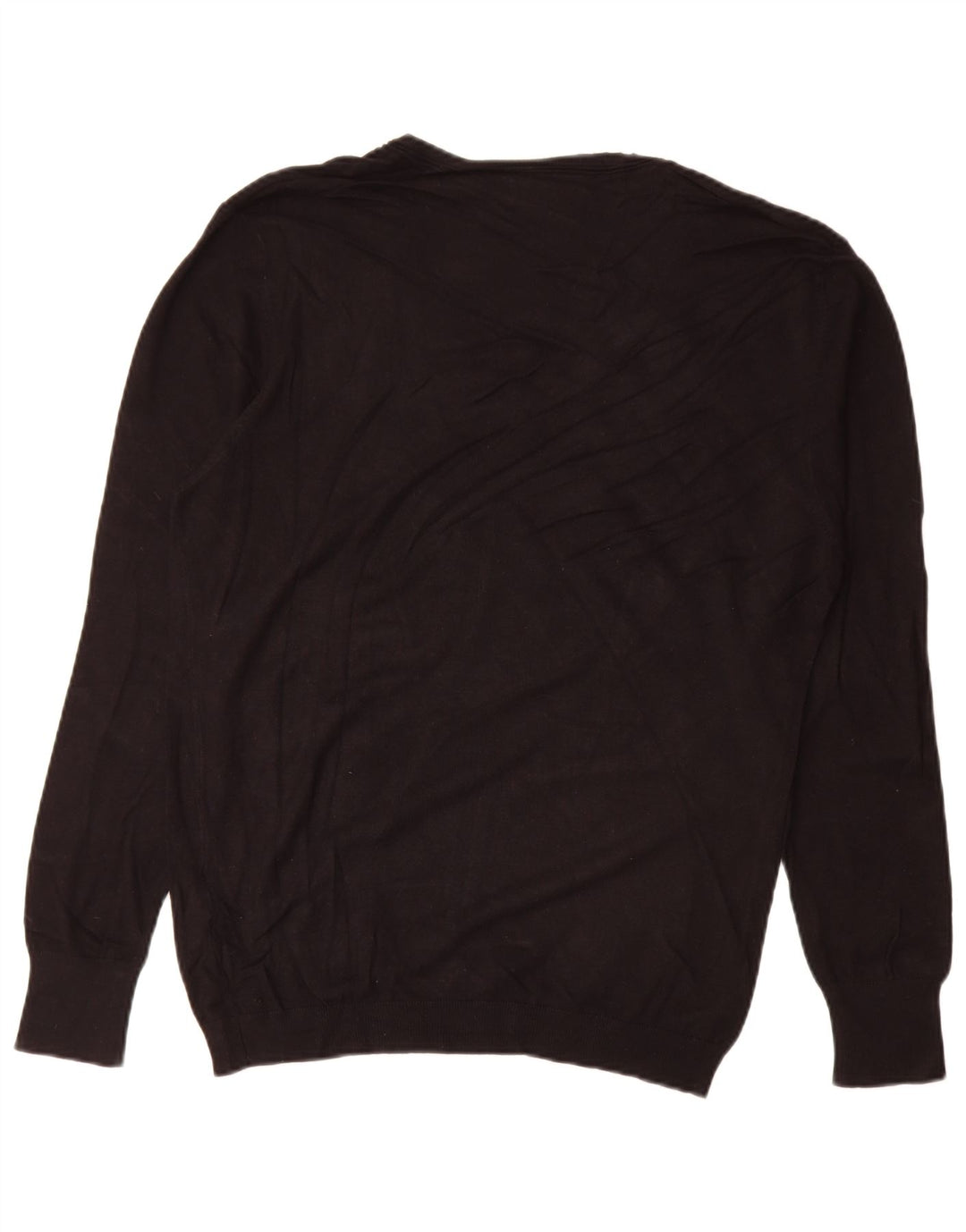 Pulover pentru bărbați Zara, cu decolteu în V, mare, negru, viscoză