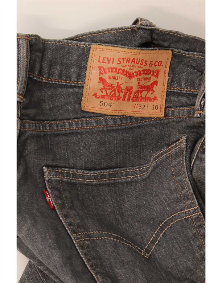 Blugi drepti pentru bărbați Levi's 504 W32 L30 bumbac gri