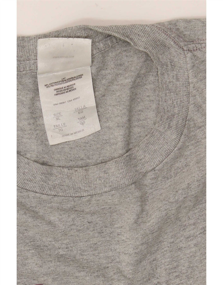 Adidas pentru bărbați grafic Top cu mânecă lungă XL bumbac gri