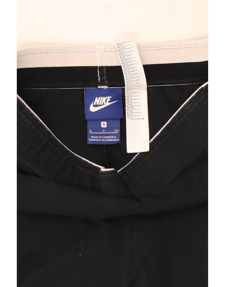 Leggings grafic Nike pentru femei UK 8 Small Black Bumbac
