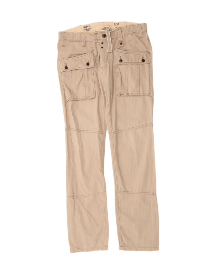 Pantaloni cargo dritti pentru bărbați Levi's L33 L34 bumbac bej