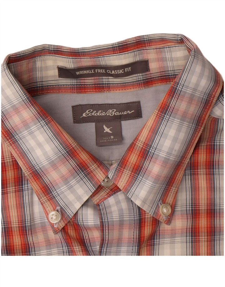 Cămașă cu mânecă scurtă pentru bărbați Eddie Bauer, cu potrivire clasică, din bumbac mic portocaliu