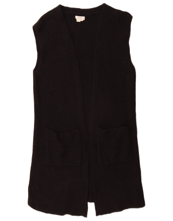 Pulover cardigan deschis fără mâneci pentru femei Fat Face UK 6 XS Negru