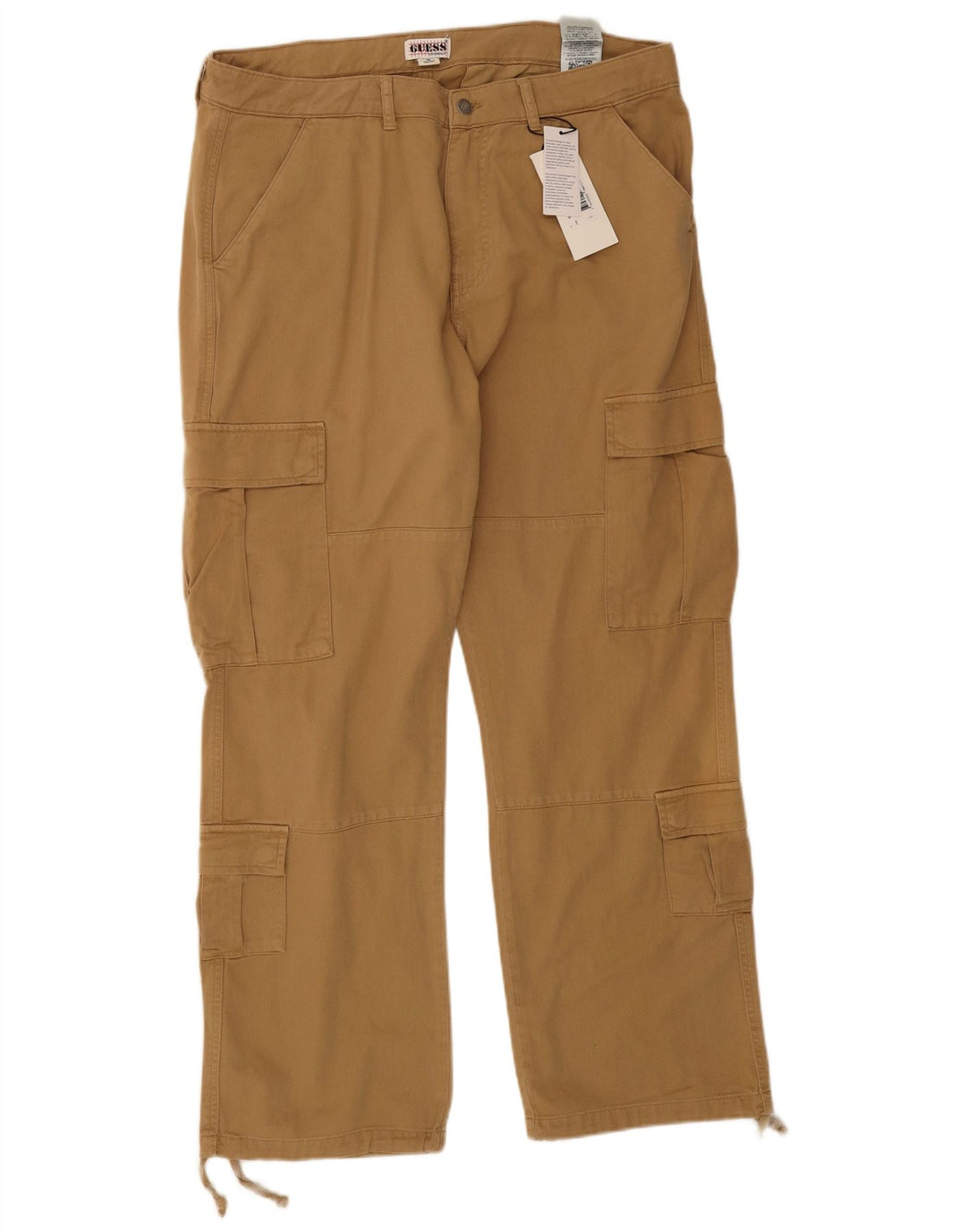 Pantaloni cargo drepti pentru bărbați GUESS W36 L31 bumbac bej
