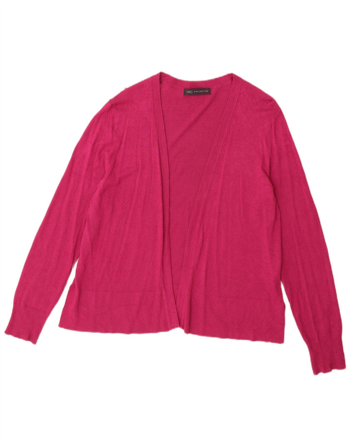 Pulover cardigan deschis pentru femei Marks & Spencer UK 12 Medium Pink Viscose