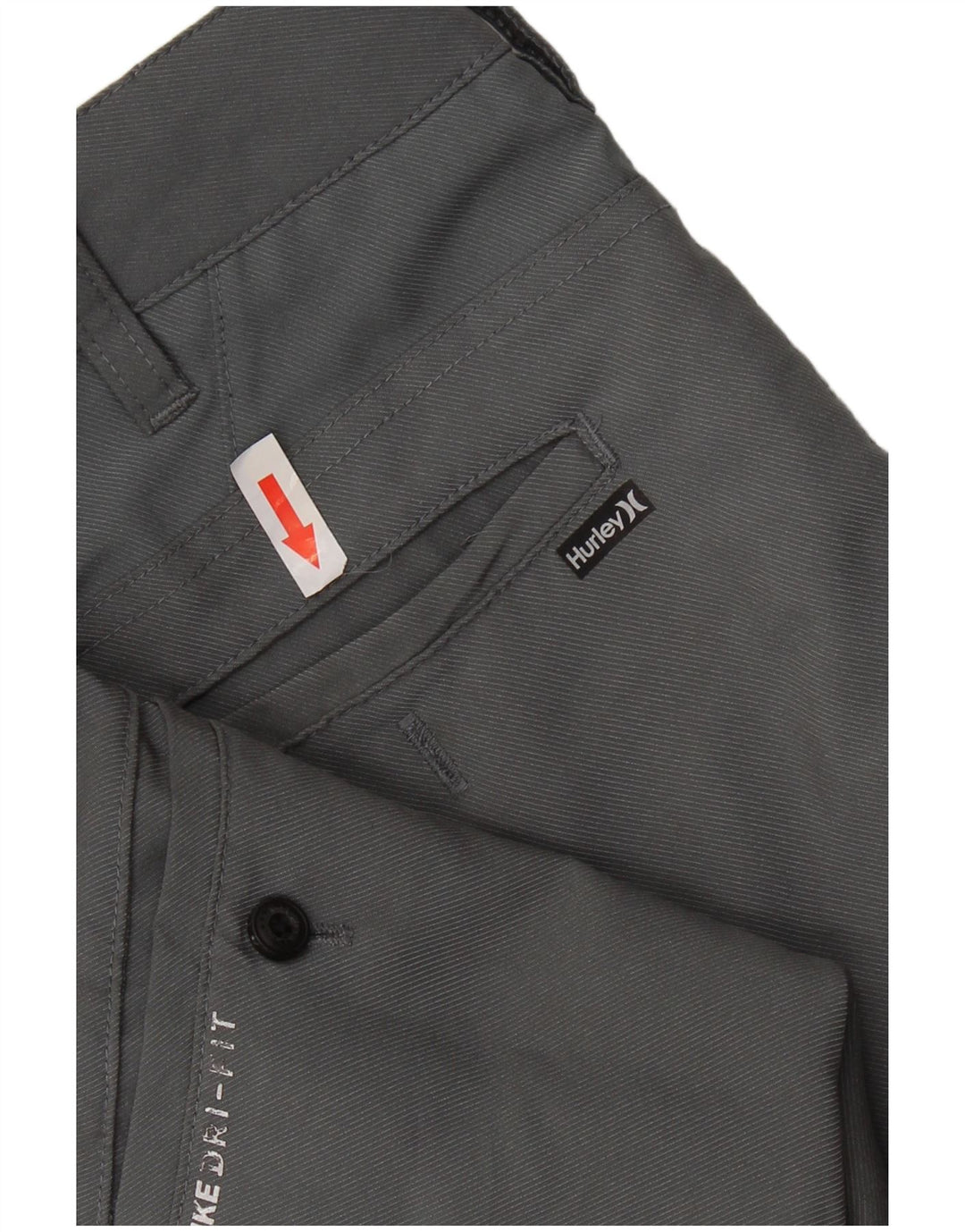 HURLEY Pantaloni scurți chino Dri Fit pentru băieți 11-12 ani W26 poliester gri