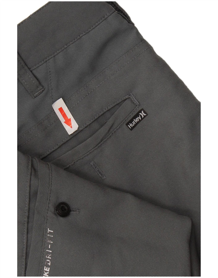 HURLEY Pantaloni scurți chino Dri Fit pentru băieți 11-12 ani W26 poliester gri