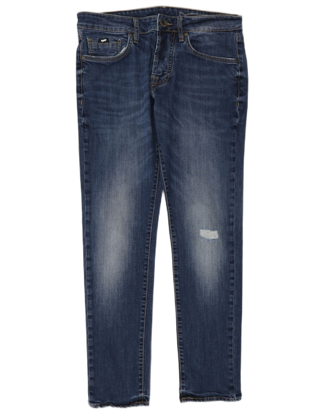 Blugi slim pentru bărbați Gap Distressed W32 L32 Bumbac albastru
