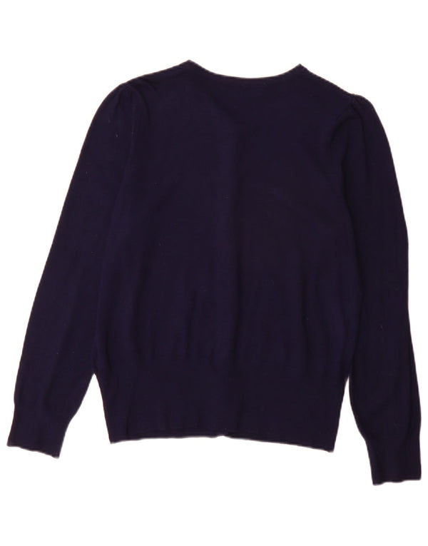 Pulover cardigan pentru femei Marks & Spencer UK 14 mare, viscoză bleumarin