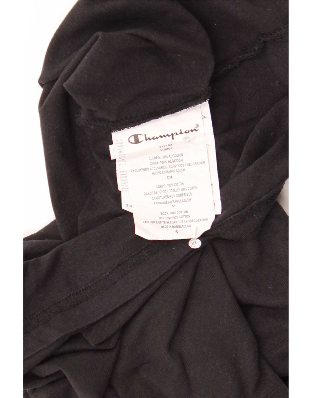 Tricou pentru bărbați Champion Top mic bumbac negru