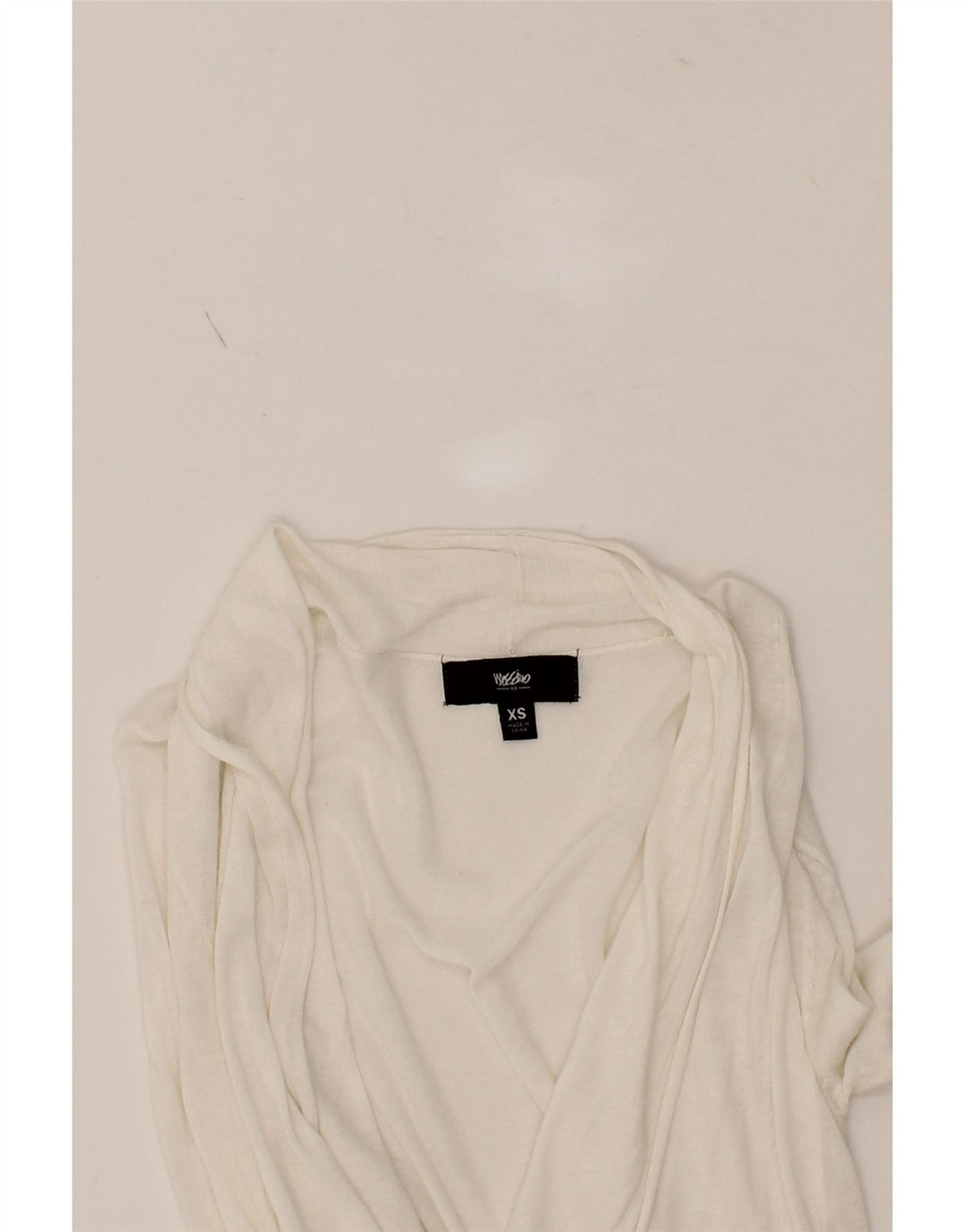MOSSIMO Womens Longline Open Cardigan Sweater UK 6 XS White Rayon Vintage Mossimo and Second-Hand Mossimo from Messina Hembry 