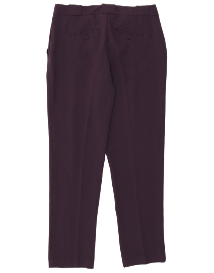 Pantaloni chino subțiri pentru femei Benetton IT 42 Medium L30 L28 Violet Poliester